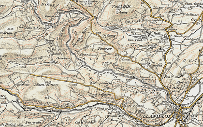 Old map of Glyn in 1902-1903