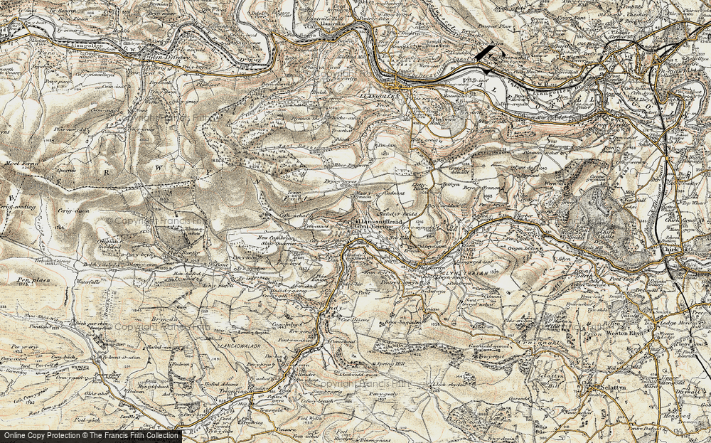 Old Map of Glyn Ceiriog, 1902-1903 in 1902-1903