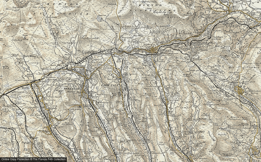 Old Map of Glyn Etwy, 1899-1900 in 1899-1900