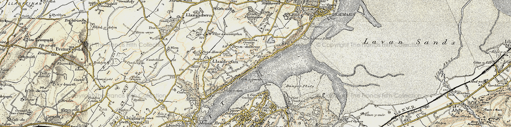Old map of Bryn Meurig in 1903-1910