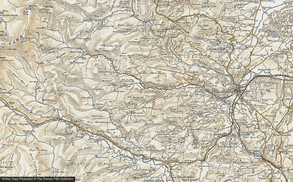 Old Map of Glynhafren, 1902-1903 in 1902-1903
