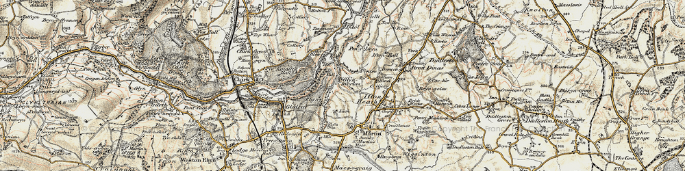 Old map of Glynmorlas in 1902