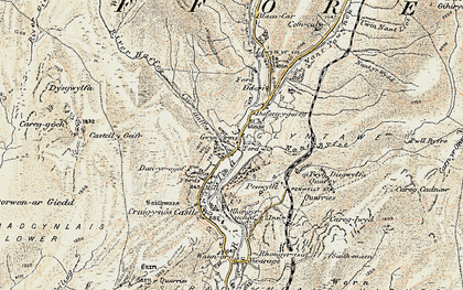 Old map of Glyntawe in 1900-1901