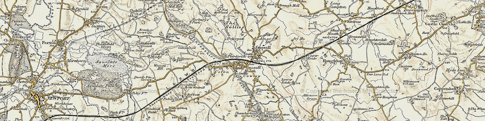 Old map of Gnosall Heath in 1902