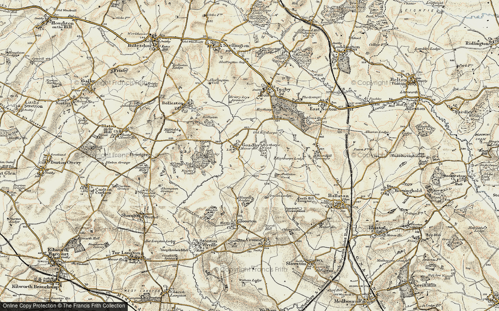 Old Map of Goadby, 1901-1903 in 1901-1903