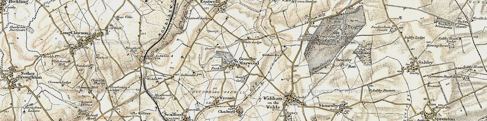 Old map of Goadby Marwood in 1902-1903