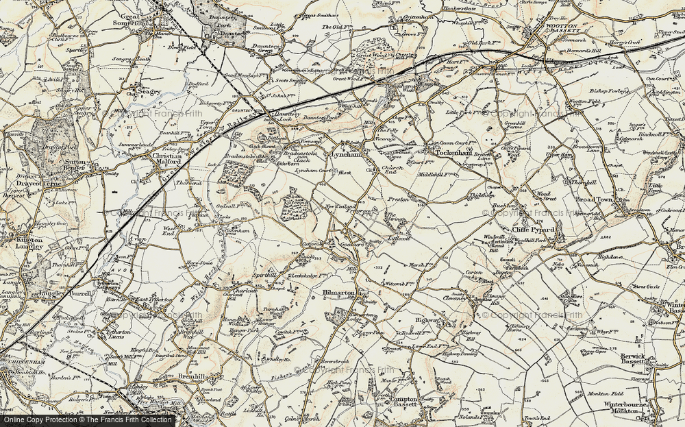 Old Map of Goatacre, 1898-1899 in 1898-1899