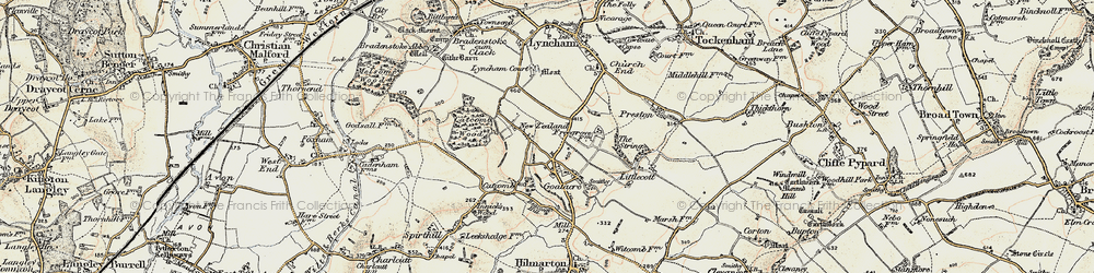 Old map of Goatacre in 1898-1899