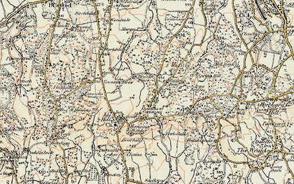 Old map of Goathurst Common in 1898