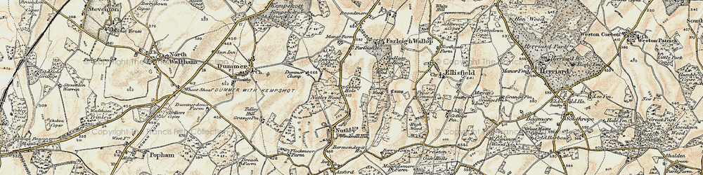Old map of Gobley Hole in 1897-1900