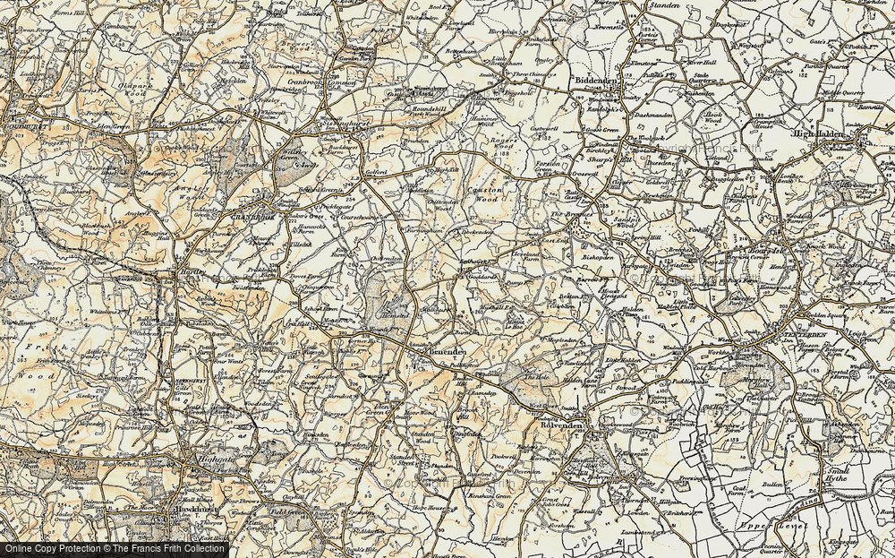 Old Map of Goddard's Green, 1897-1898 in 1897-1898