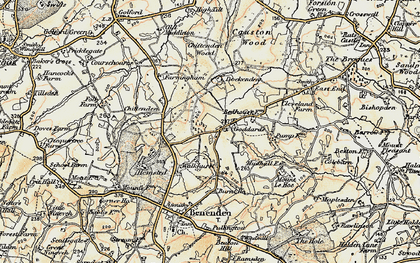 Old map of Goddard's Green in 1897-1898