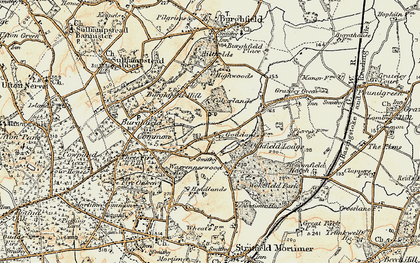 Old map of Goddard's Green in 1897-1900