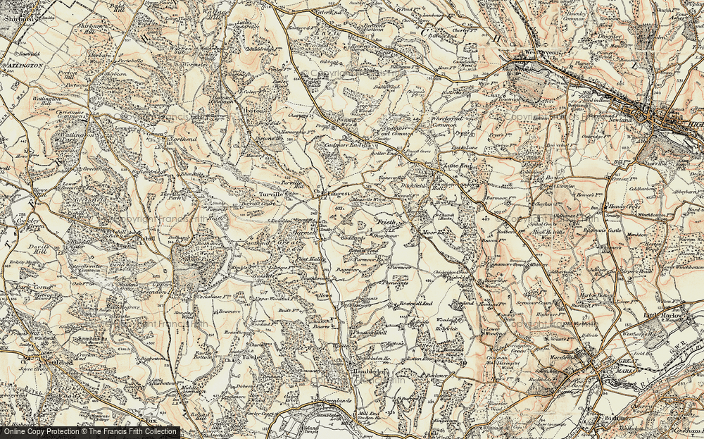 Old Map of Goddards, 1897-1898 in 1897-1898