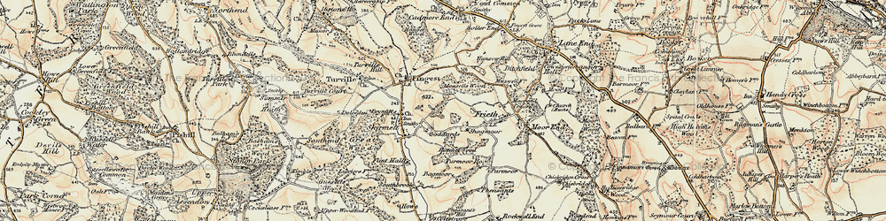 Old map of Goddards in 1897-1898