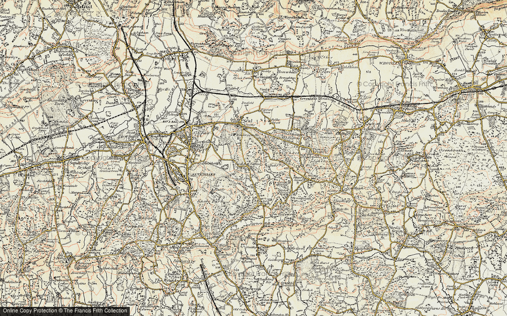 Old Map of Godden Green, 1897-1898 in 1897-1898