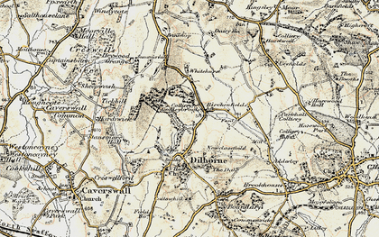 Old map of Whitehurst in 1902