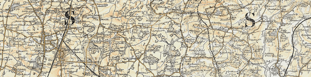 Old map of Godleys Green in 1898