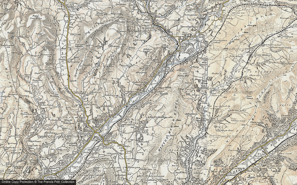 Old Map of Godre'r-graig, 1900-1901 in 1900-1901