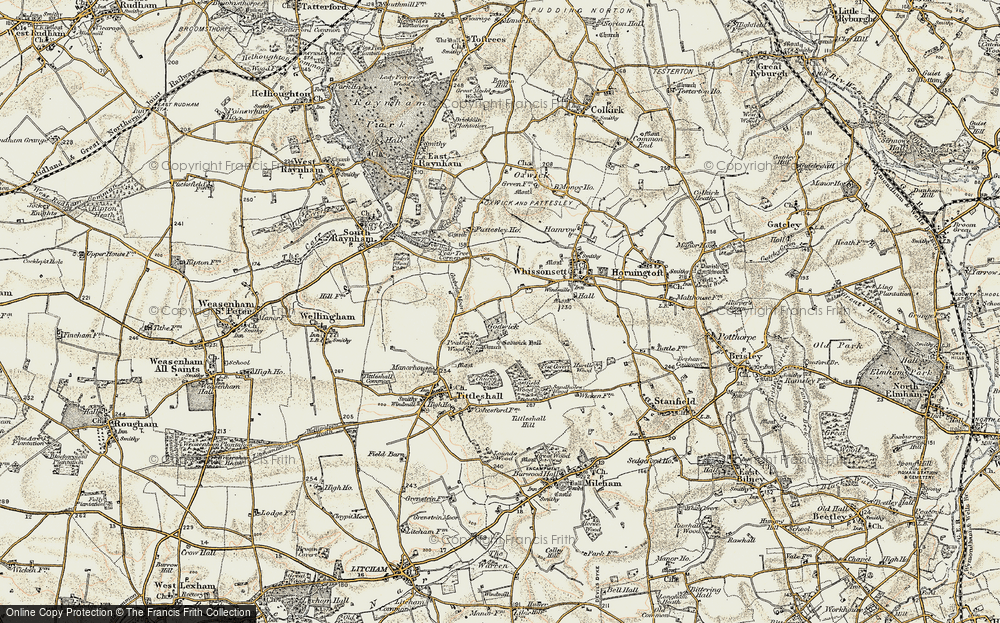 Old Map of Godwick, 1901-1902 in 1901-1902