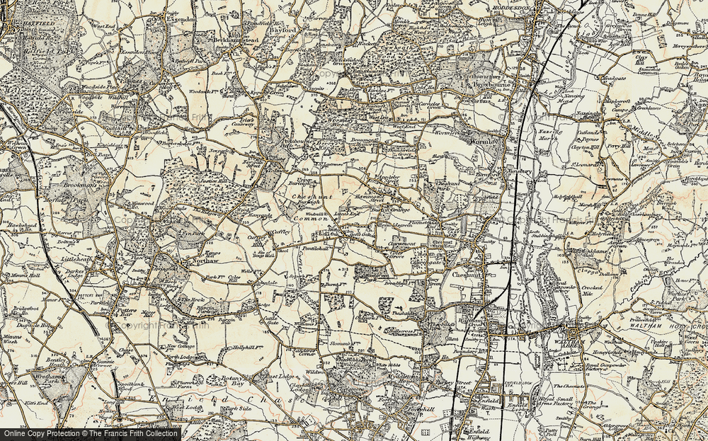 Old Map of Goff's Oak, 1897-1898 in 1897-1898