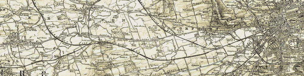 Old map of Gogar in 1903-1904