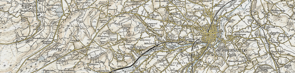 Old map of Golcar in 1903