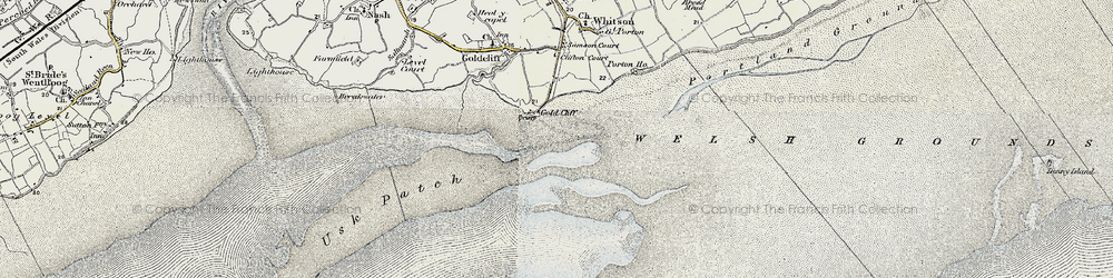 Old map of Gold Cliff in 1899-1900