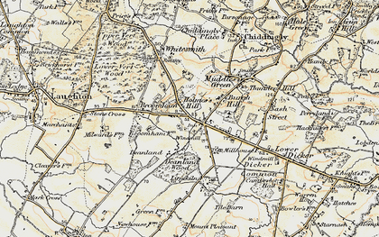 Old map of Golden Cross in 1898