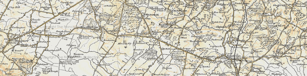 Old map of Golden Cross in 1898