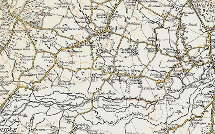 Old map of Golden Green in 1897-1898