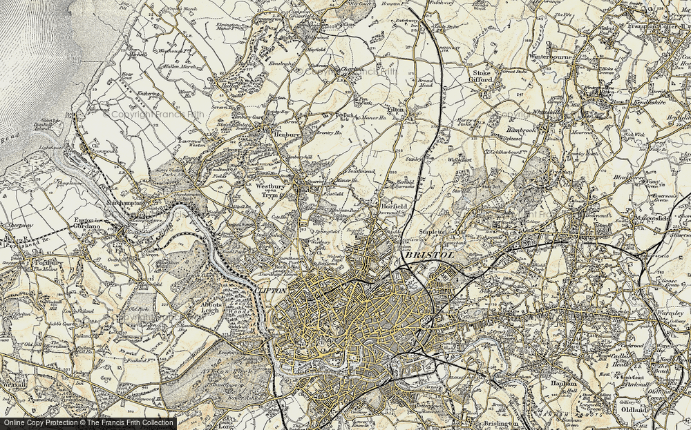 Old Map of Golden Hill, 1899 in 1899