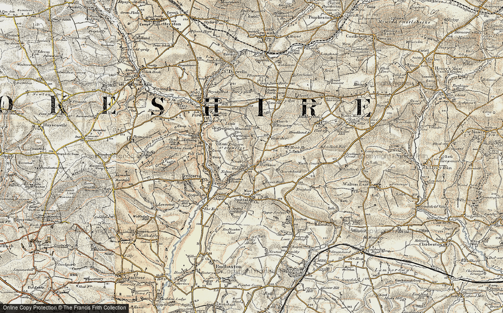 Old Map of Golden Hill, 1901-1912 in 1901-1912