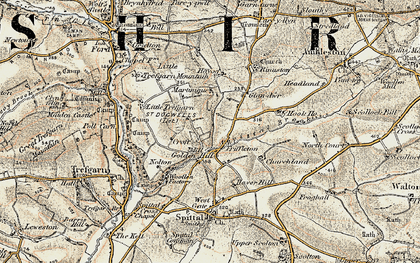 Old map of Hook Fm in 1901-1912