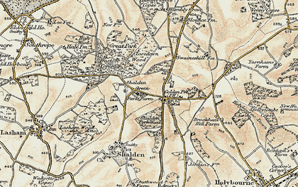 Old map of Golden Pot in 1897-1900