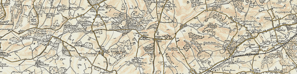 Old map of Golden Pot in 1897-1900