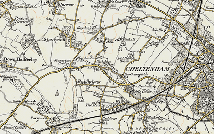 Old map of Golden Valley in 1898-1900