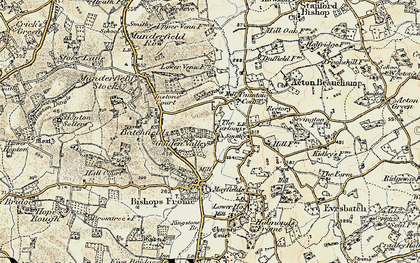 Old map of Golden Valley in 1899-1901