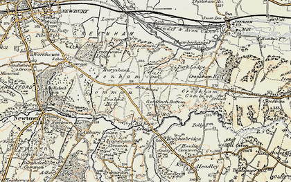 Old map of Goldfinch Bottom in 1897-1900