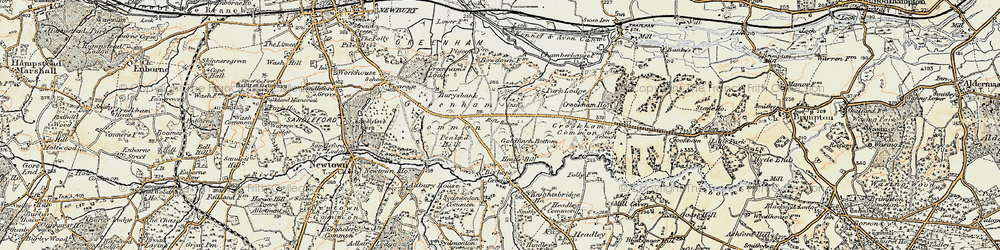 Old map of Goldfinch Bottom in 1897-1900