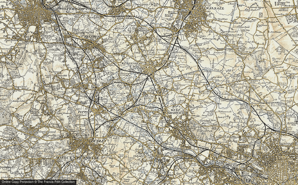 Old Map of Golds Green, 1902 in 1902