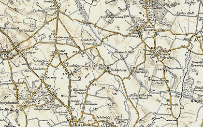 Old map of Goldstone in 1902