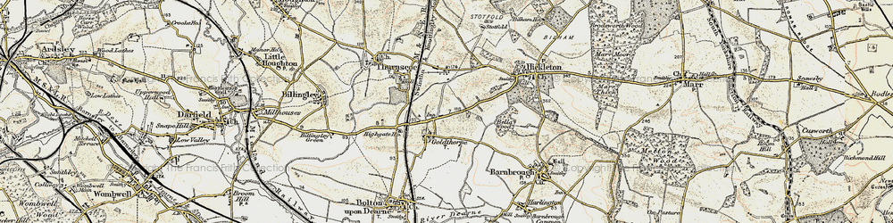 Old map of Goldthorpe in 1903