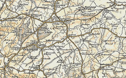 Old map of Golford in 1897-1898