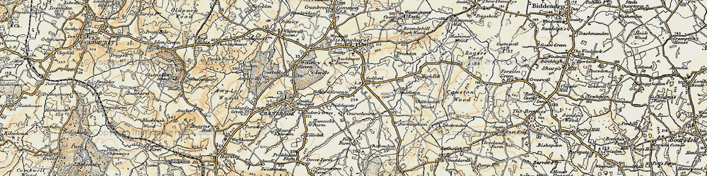 Old map of Golford in 1897-1898