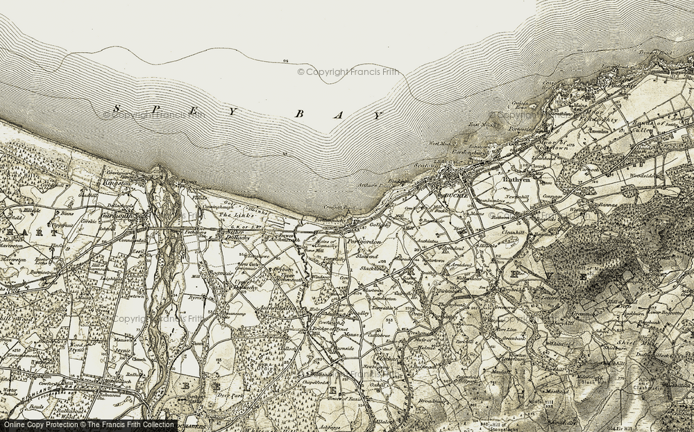 Old Map of Gollachy, 1910 in 1910