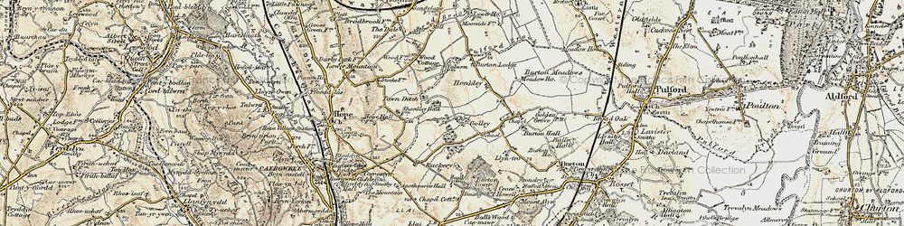 Old map of Burton Lodge in 1902-1903