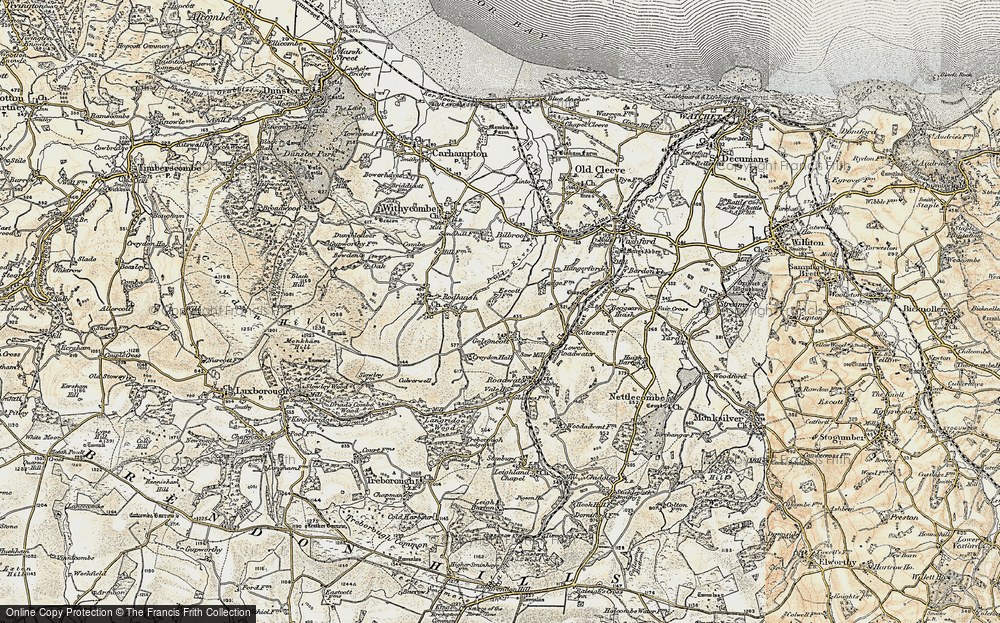 Old Map of Golsoncott, 1898-1900 in 1898-1900