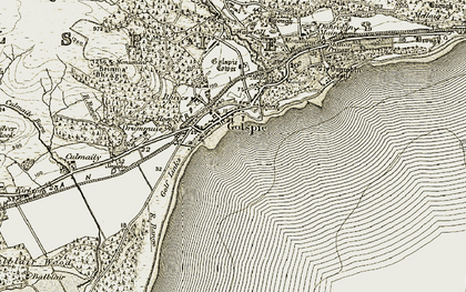 Old map of Golspie in 1910-1912