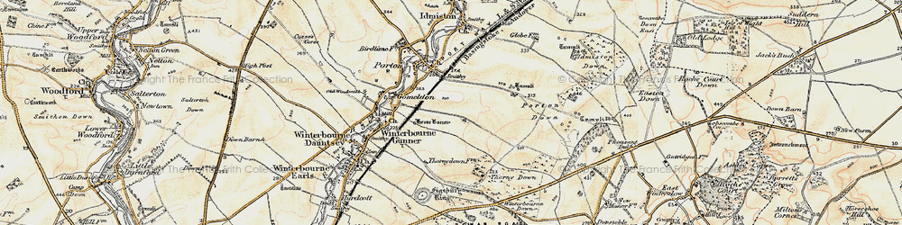 Old map of Porton Down in 1897-1899